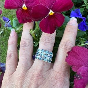 Chuck Clemency Gold over Sterling Silver Blue Iolite Ring